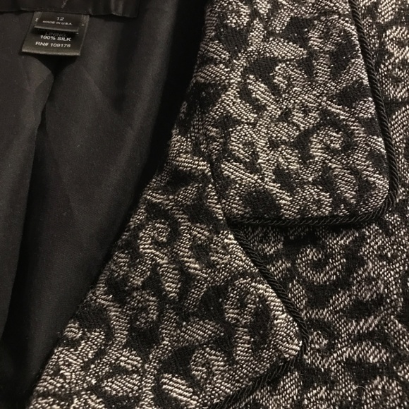 Nina Mclemore Wool Blazer Black and Grey, 12 - Picture 8 of 10